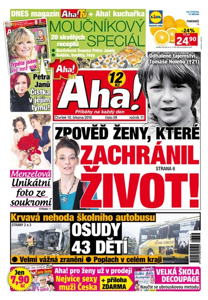 E-magazín AHA! - 10.3.2016 - CZECH NEWS CENTER a. s.