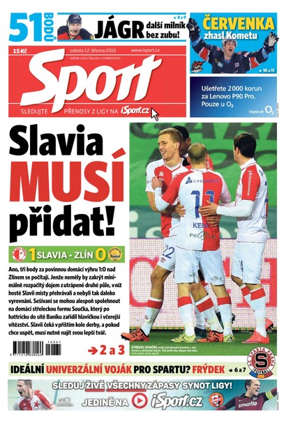 E-magazín Sport - 12.3.2016 - CZECH NEWS CENTER a. s.