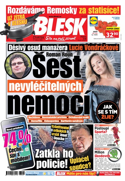 E-magazín Blesk - 17.3.2016 - CZECH NEWS CENTER a. s.