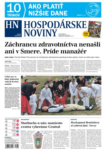 E-magazín Hospodárske noviny 21.03.2016 - MAFRA Slovakia, a.s.
