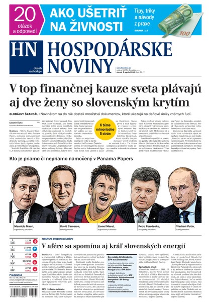E-magazín Hospodárske noviny 05.04.2016 - MAFRA Slovakia, a.s.