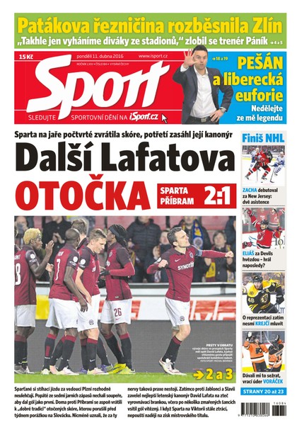 E-magazín Sport - 11.4.2016 - CZECH NEWS CENTER a. s.