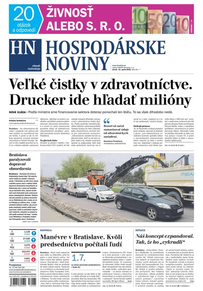 E-magazín Hospodárske noviny 12.04.2016 - MAFRA Slovakia, a.s.