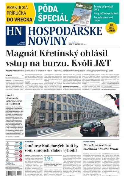E-magazín Hospodárske noviny 13.04.2016 - MAFRA Slovakia, a.s.