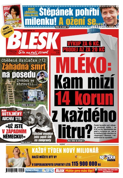 E-magazín Blesk - 13.4.2016 - CZECH NEWS CENTER a. s.