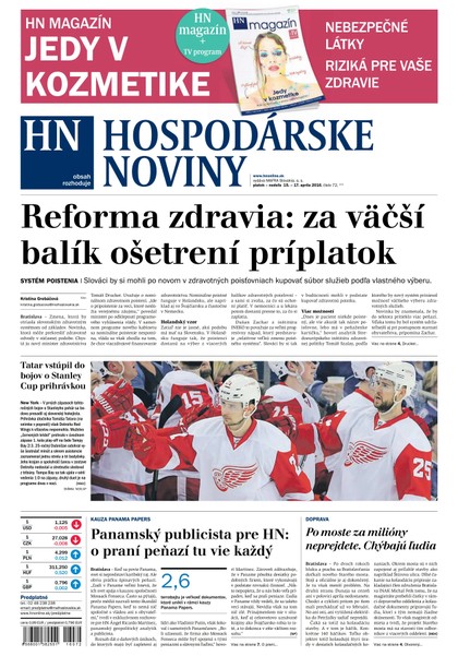 E-magazín Hospodárske noviny 15.04.2016 - MAFRA Slovakia, a.s.
