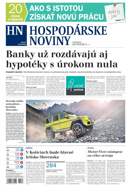 E-magazín Hospodárske noviny 19.04.2016 - MAFRA Slovakia, a.s.
