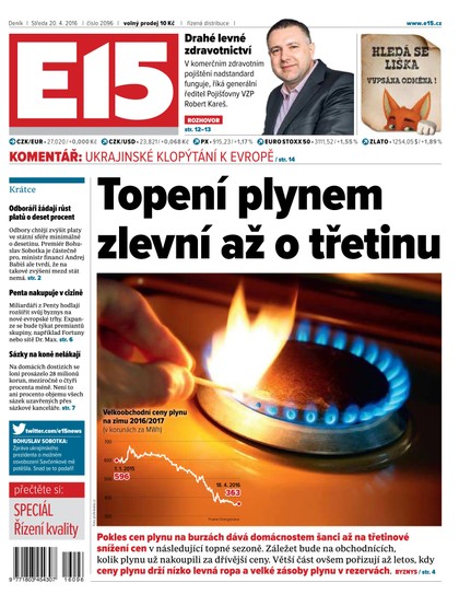 E-magazín E15 20.4.2016 - Czech Media Invest