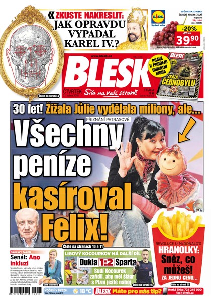 E-magazín Blesk - 21.4.2016 - CZECH NEWS CENTER a. s.