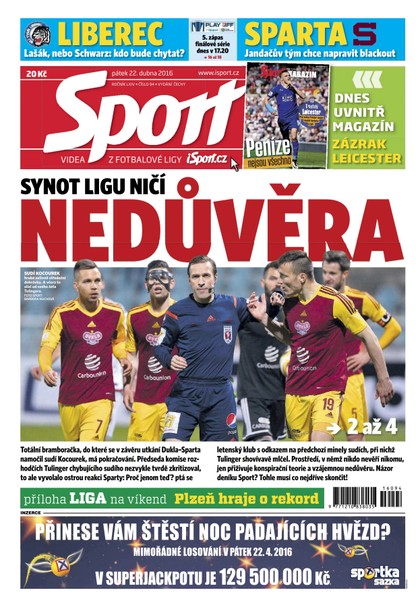 E-magazín Sport - 22.4.2016 - CZECH NEWS CENTER a. s.