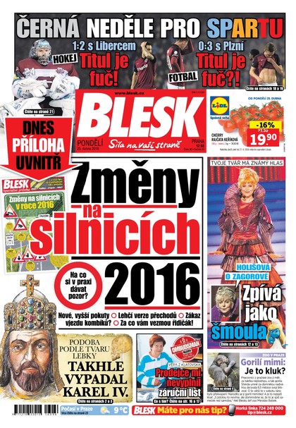 E-magazín Blesk - 25.4.2016 - CZECH NEWS CENTER a. s.