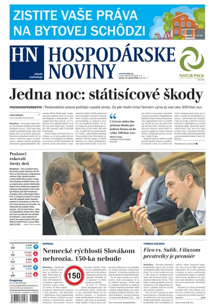E-magazín Hospodárske noviny 27.04.2016 - MAFRA Slovakia, a.s.