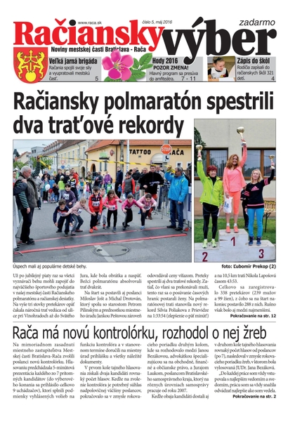 E-magazín Račiansky výber 5,2016 - Miestny úrad Bratislava - Rača
