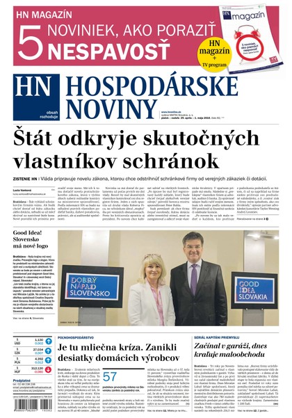 E-magazín Hospodárske noviny 29.04.2016 - MAFRA Slovakia, a.s.