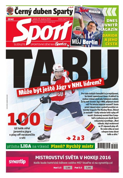 E-magazín Sport - 29.4.2016 - CZECH NEWS CENTER a. s.