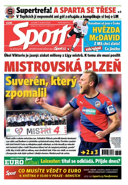 E-magazín Sport - 2.5.2016 - CZECH NEWS CENTER a. s.