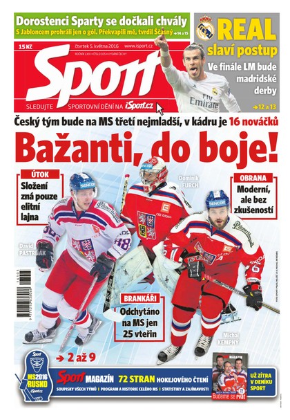 E-magazín Sport - 5.5.2016 - CZECH NEWS CENTER a. s.