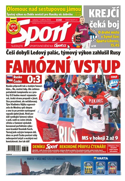 E-magazín Sport - 7.5.2016 - CZECH NEWS CENTER a. s.