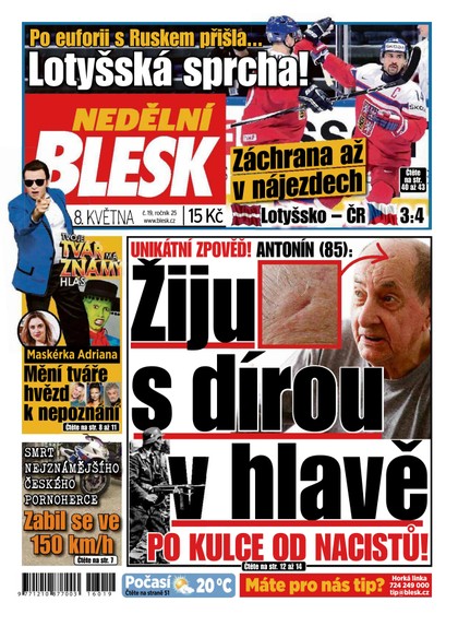 E-magazín Nedělní Blesk - 8.5.2016 - CZECH NEWS CENTER a. s.