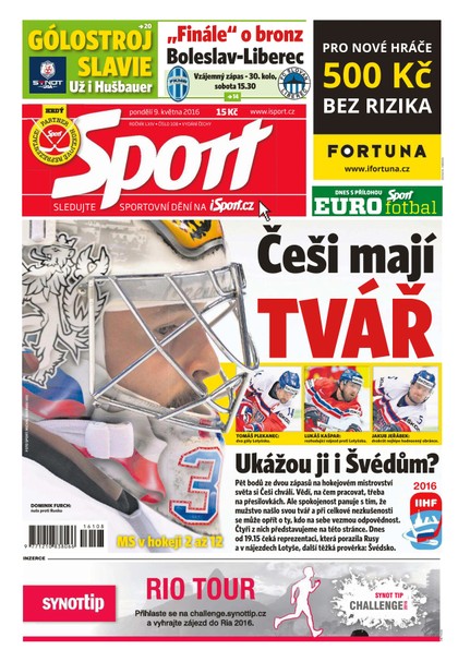 E-magazín Sport - 9.5.2016 - CZECH NEWS CENTER a. s.