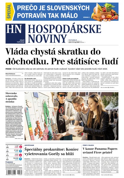 E-magazín Hospodárske noviny 10.05.2016 - MAFRA Slovakia, a.s.