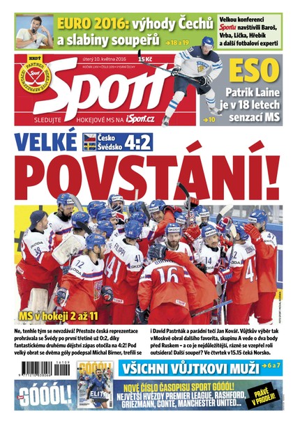 E-magazín Sport - 10.5.2016 - CZECH NEWS CENTER a. s.
