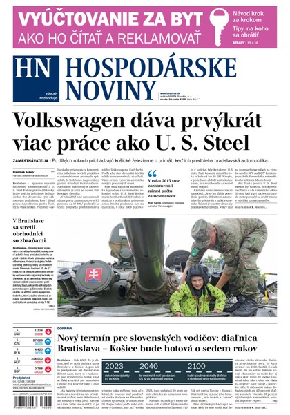 E-magazín Hospodárske noviny 11.05.2016 - MAFRA Slovakia, a.s.
