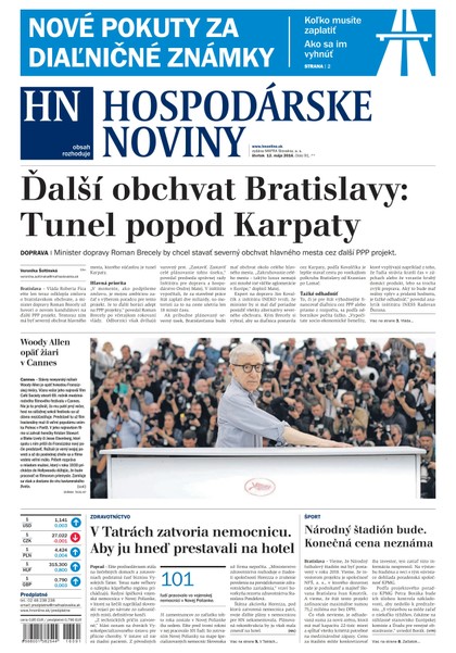 E-magazín Hospodárske noviny 12.05.2016 - MAFRA Slovakia, a.s.