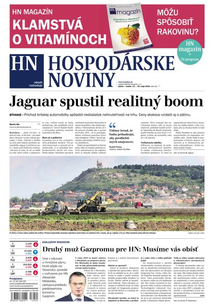 E-magazín Hospodárske noviny 13.05.2016 - MAFRA Slovakia, a.s.