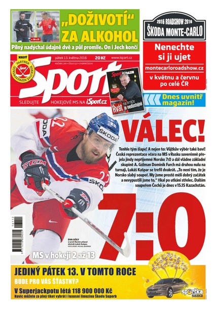 E-magazín Sport - 13.5.2016 - CZECH NEWS CENTER a. s.