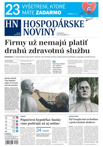 E-magazín Hospodárske noviny 17.05.2016 - MAFRA Slovakia, a.s.