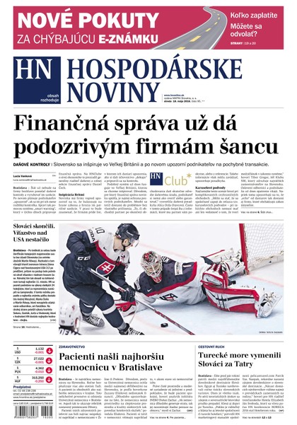 E-magazín Hospodárske noviny 18.5.2016 - MAFRA Slovakia, a.s.