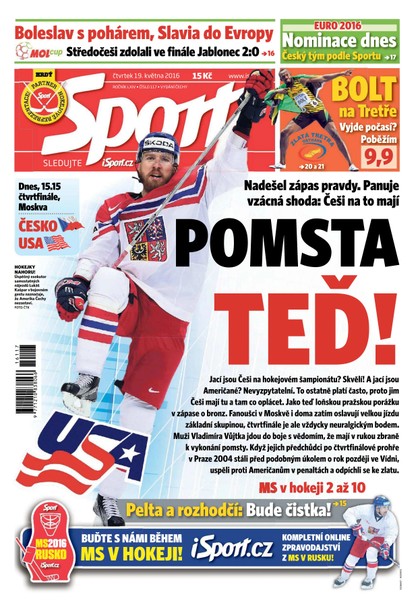 E-magazín Sport - 19.5.2016 - CZECH NEWS CENTER a. s.