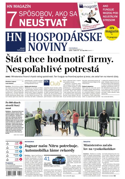 E-magazín Hospodárske noviny 20.05.2016 - MAFRA Slovakia, a.s.