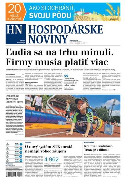 E-magazín Hospodárske noviny 02.06.2016 - MAFRA Slovakia, a.s.