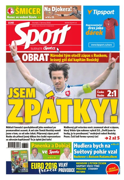 E-magazín Sport - 2.6.2016 - CZECH NEWS CENTER a. s.
