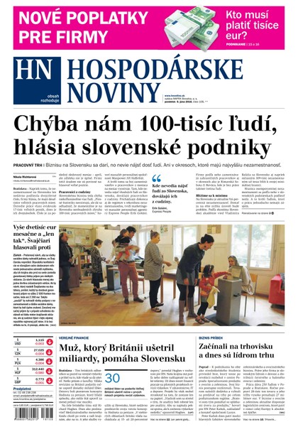 E-magazín Hospodárske noviny 06.06.2016 - MAFRA Slovakia, a.s.