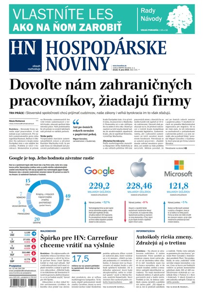 E-magazín Hospodárske noviny 08.06.2016 - MAFRA Slovakia, a.s.