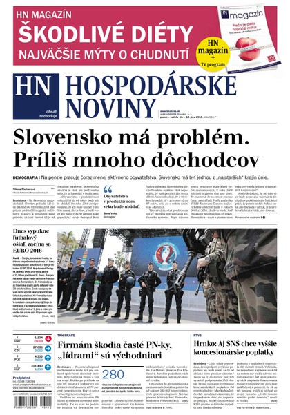 E-magazín Hospodárske noviny 10.06.2016 - MAFRA Slovakia, a.s.