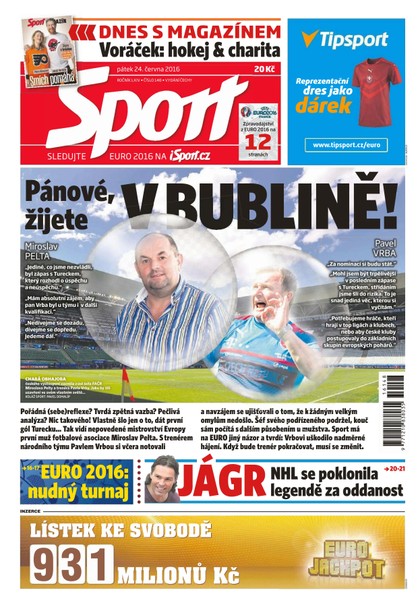 E-magazín Sport - 24.6.2016 - CZECH NEWS CENTER a. s.