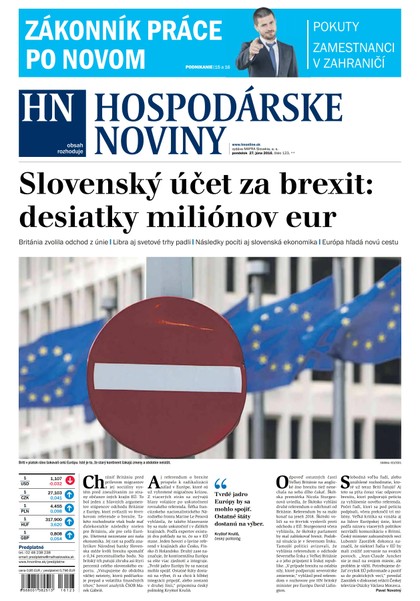 E-magazín Hospodárske noviny 27.06.2016 - MAFRA Slovakia, a.s.