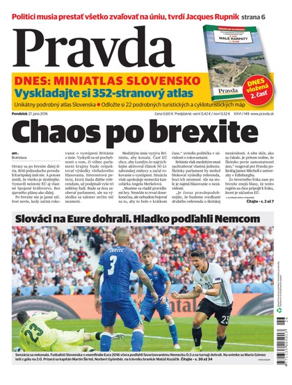 E-magazín Denník Pravda 27. 6. 2016 - OUR MEDIA SR a. s.