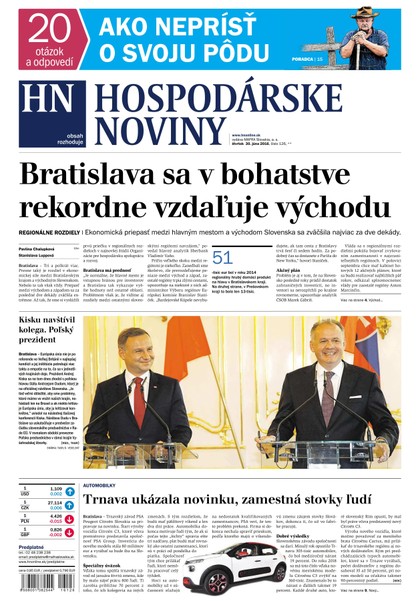 E-magazín Hospodárske noviny 30.06.2016 - MAFRA Slovakia, a.s.
