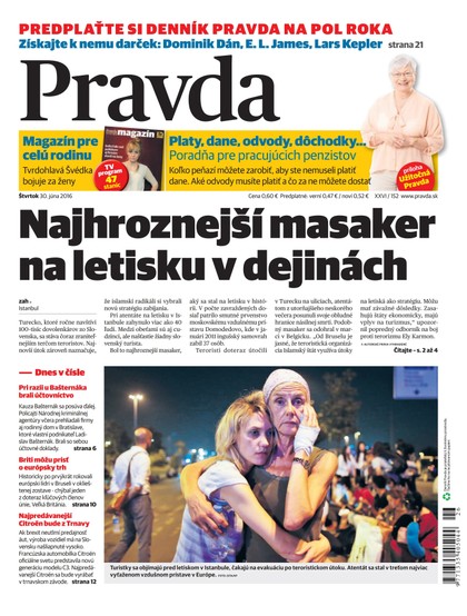 E-magazín Denník Pravda 30.6.2016 - OUR MEDIA SR a. s.