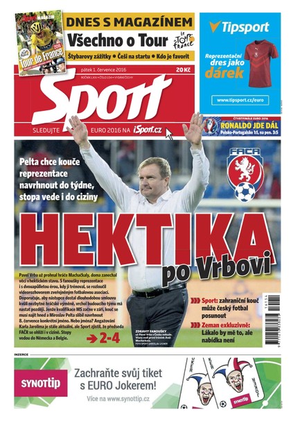 E-magazín Sport - 1.7.2016 - CZECH NEWS CENTER a. s.
