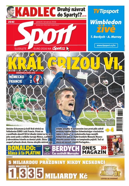 E-magazín Sport - 8.7.2016 - CZECH NEWS CENTER a. s.