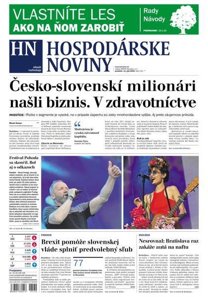 E-magazín Hospodárske noviny 11.07.2016 - MAFRA Slovakia, a.s.
