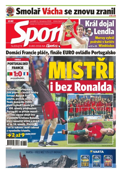 E-magazín Sport - 11.7.2016 - CZECH NEWS CENTER a. s.