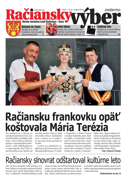 E-magazín 7,2016 - Miestny úrad Bratislava - Rača