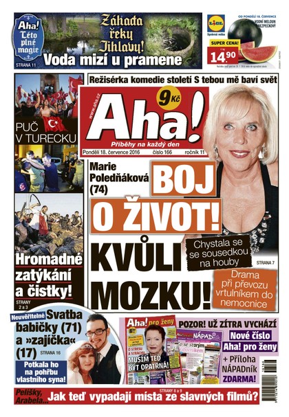 E-magazín AHA! - 18.7.2016 - CZECH NEWS CENTER a. s.